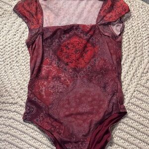 Cider One Piece in Red and Pink Pattern